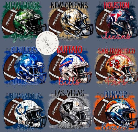 Watercolor Football Teams