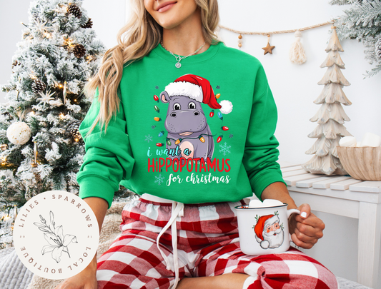 Hippopotamus for Christmas Adult